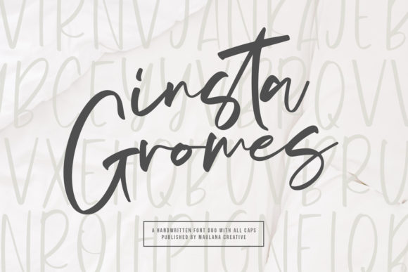 Insta Gromes: A Handwritten Font for Creative Projects